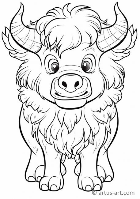 Page de coloriage de buffles pour enfants